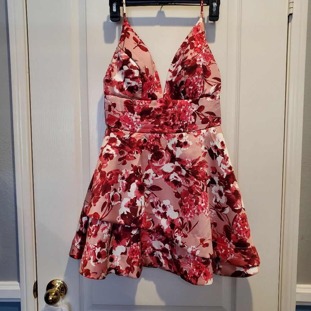 Pink Floral Mini Dress Windsor